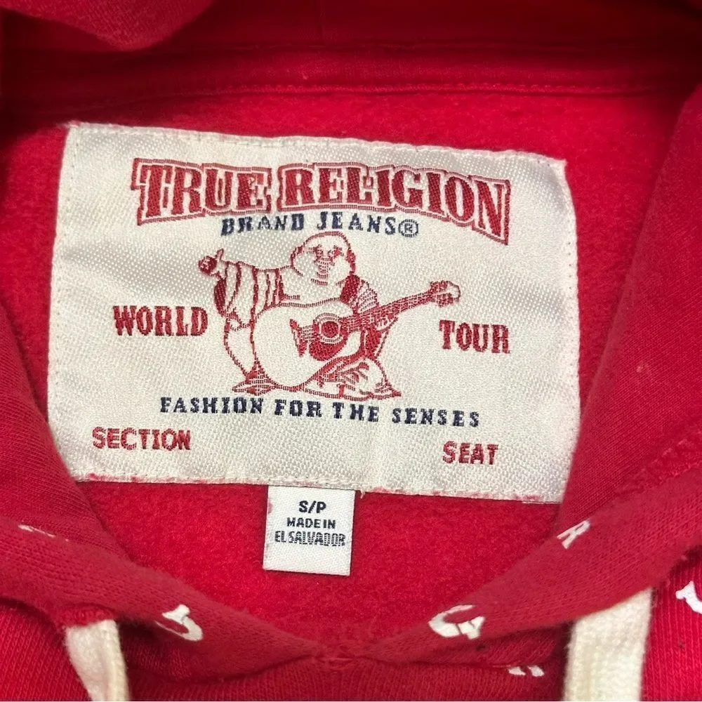 TRUE RELIGION World Tour Red pullover hoodie SP